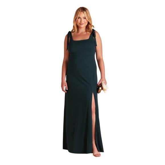 Deep Forest Green Bridesmaid Dress - Picture 4 of 5